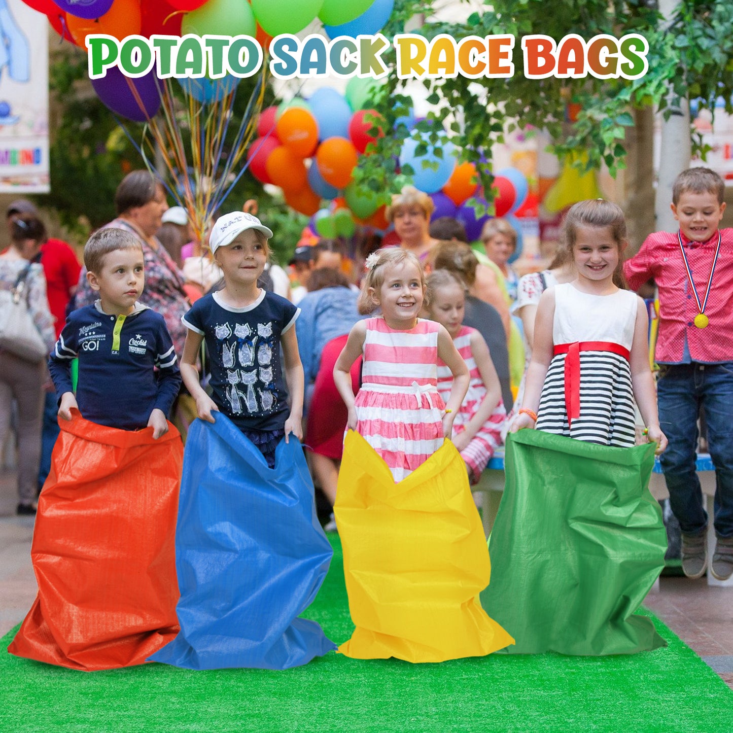Zsiparty 29 Pcs Outdoor Games, Summer Yard Lawn Games Potato Sack Race Bags for Adults & Family