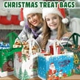 Zsiparty 12 Pack Christmas Large Gift Bags with Handles, Reusable Bags for Shopping, Ideal Large Goodie Bags & Party Favor Bags, 12.6 x 6.7 x 9.8 inches