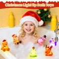 Zsiparty 6 Pcs Christmas Light up Bath Toys, Christmas Toys for Kids Baby Toddler, Christmas Stocking Stuffers for Kids, Ideal as Kids Gifts for Christmas