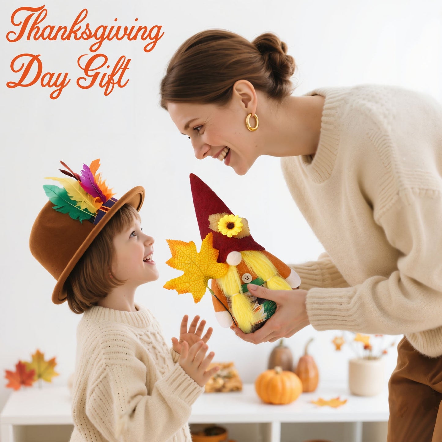 Zsiparty Fall Gnomes Decorations for Home, 2 PCS Thanksgiving Gnomes Plush New Fall Decor, Perfect for Fall Decoration for Indoor Table