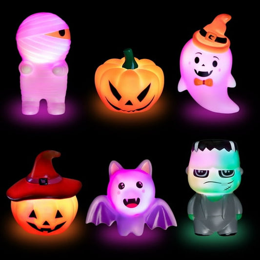 Zsiparty Halloween Toys for Kids, 6 Pcs Halloween Light-up Bath Toys for Toddlers Halloween Party Favors Gifts Boys Girls
